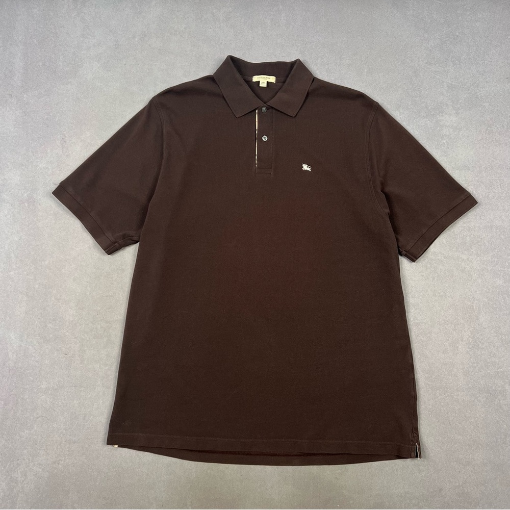 Burberry Brown Polo Shirt Classic Design